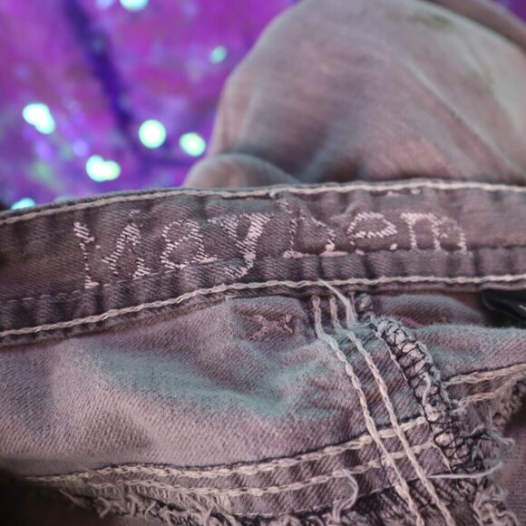 GREY WHISKERED JEANS 38x32 Project Mayhem Casual Denim Pants Summer Leisure Y2K - Picture 5 of 10